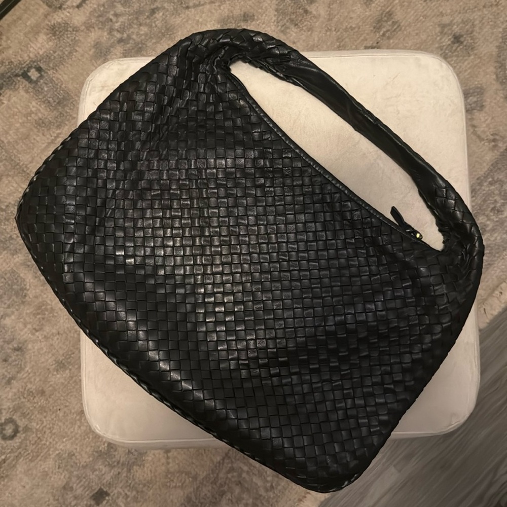 Bottega Veneta large black hobo bag